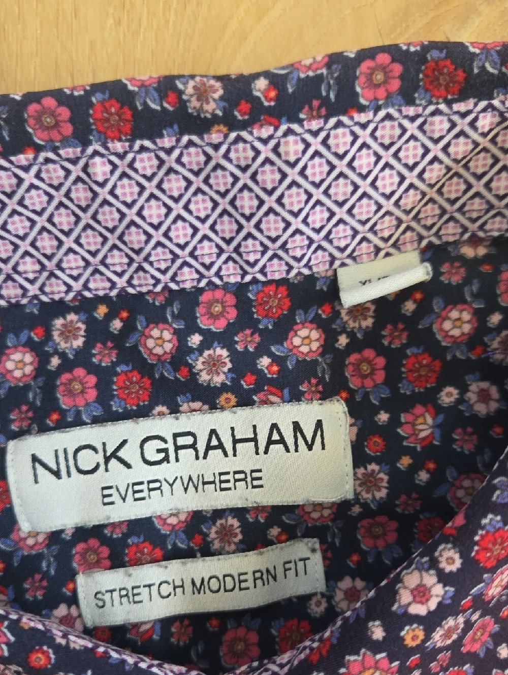 Men's NICK GRAHAM Shirt Size XL - Picture 3 of 4